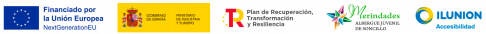 Logos de las entidades participantes en el proyecto de accesibilidad del Albergue Juvenil de Soncillo